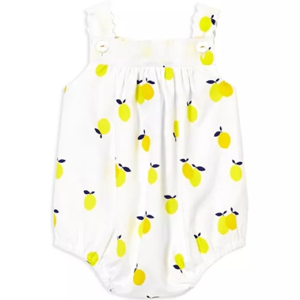Jacadi Girls' Lemon-Print Romper - Baby | Sz 3M
